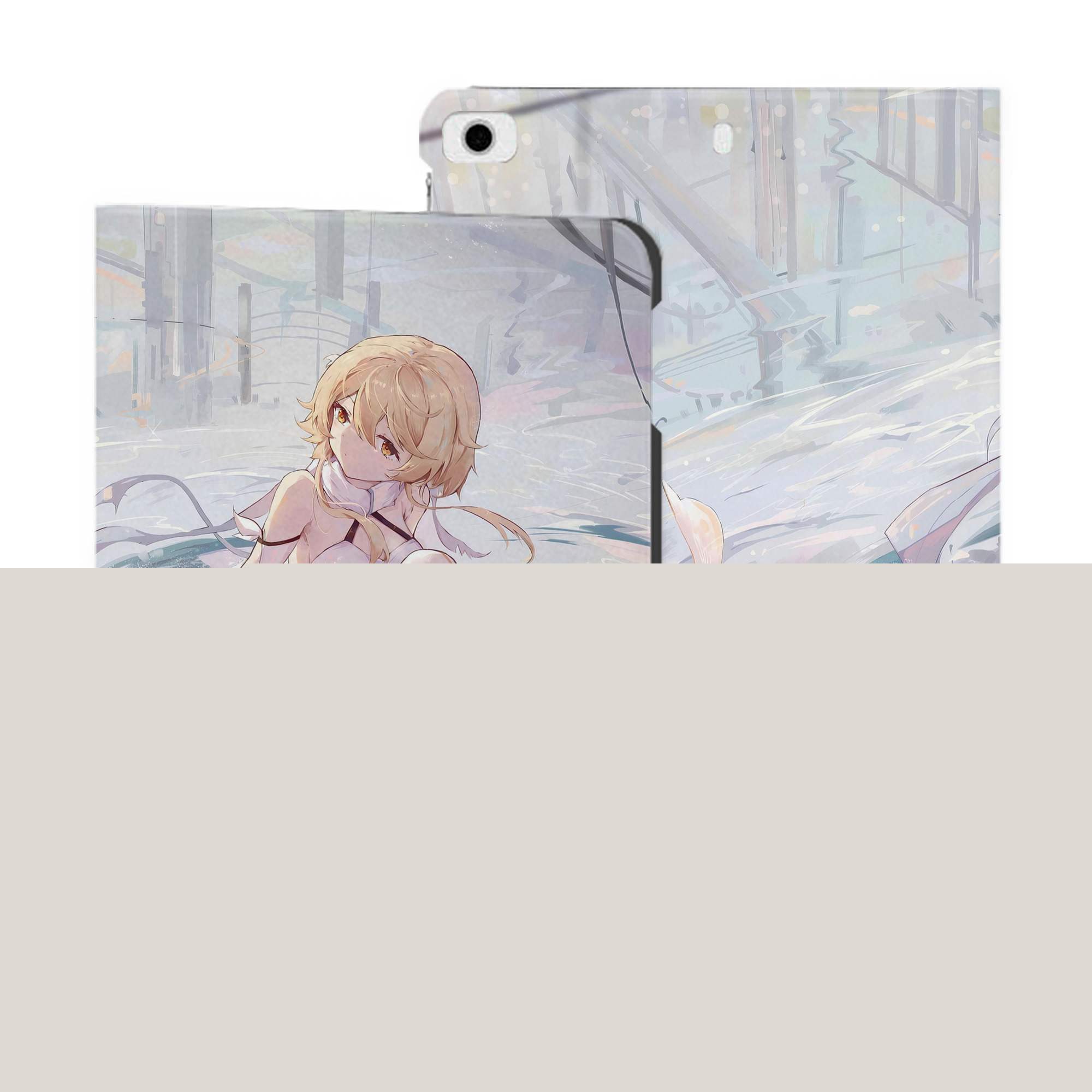 げんし神 genshin IPad ケース ブック型 PUレザー TPU 耐衝撃 軽量 薄型 ペン収納なし 全面保護 IPad 各モデル対応